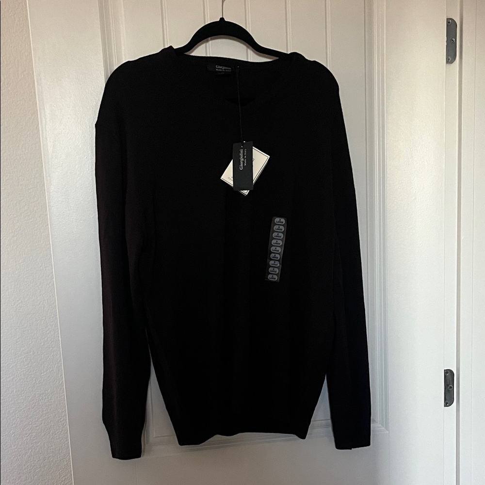Giorgiolini Deep purple wool V-Neck Sweater